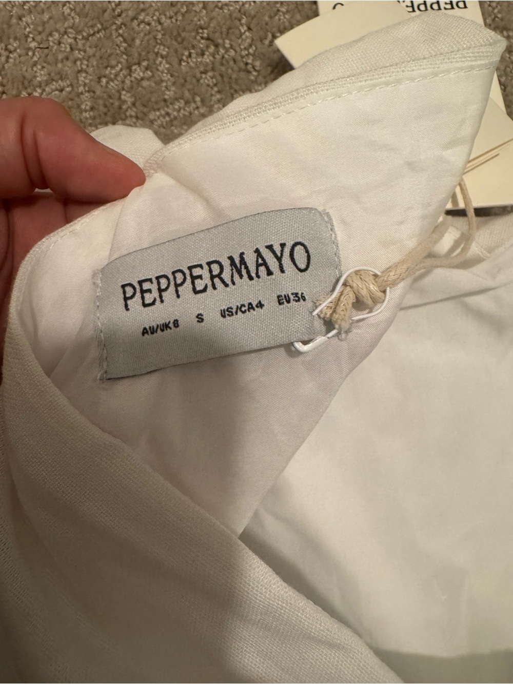 Peppermayo White Linen Halter Neck Ruched Tank Top - Picture 5 of 6